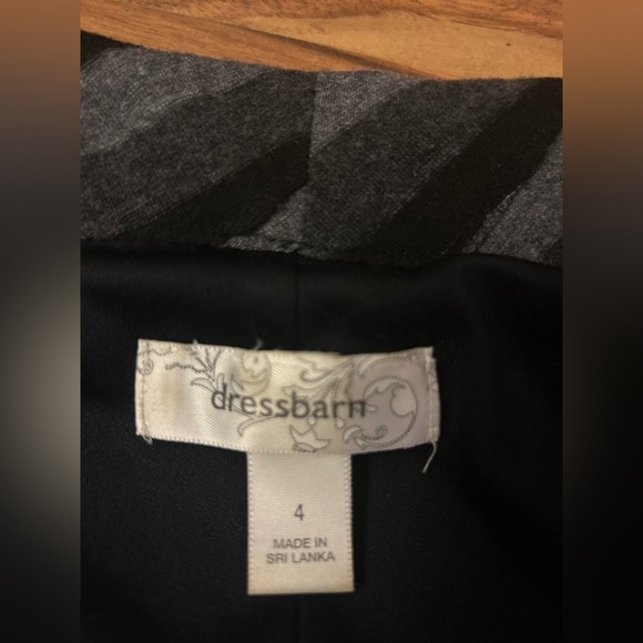 Striped Black and Gray Women's Dress - Picture 2 of 4